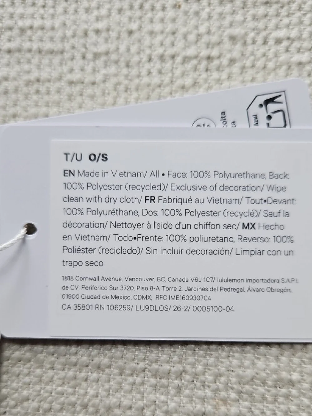 lululemon athletica Lavender Define Jacket Keychain Charm